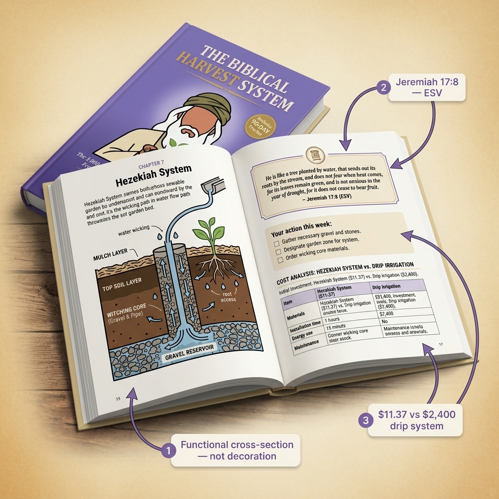 Biblical Harvest System interior spread — Chapter 7 Hezekiah System